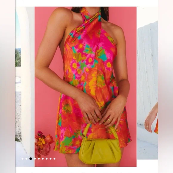 Show Me Your Mumu Jasmine Tie Mini Dress in Miss Malibu size Large - Picture 4 of 8